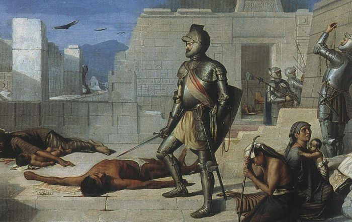 Felix_Parra_Episodios_de_la_conquista_La_matanza_de_Cholula