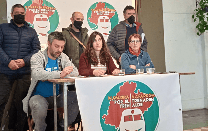 Rueda de prensa contra el TAV