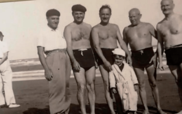 quinteto de amigos tafalleses en necochea. florencio y francisco solchaga