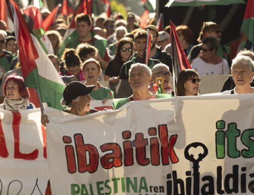 La marcha por Palestina “Ibaitik Itsasora” llega hoy a la Zona Media